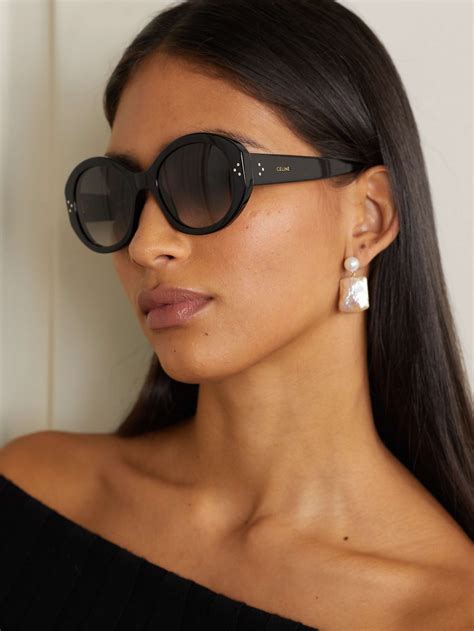 celine oversized round frame sunglasses|Celine 55mm oversized square sunglasses.